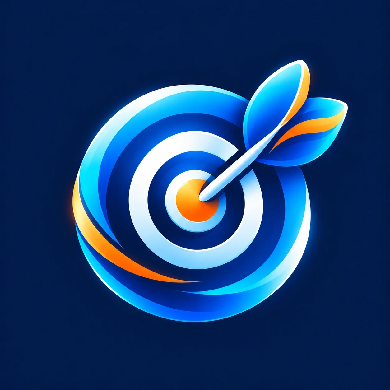 Icono de foco en azul y naranja
