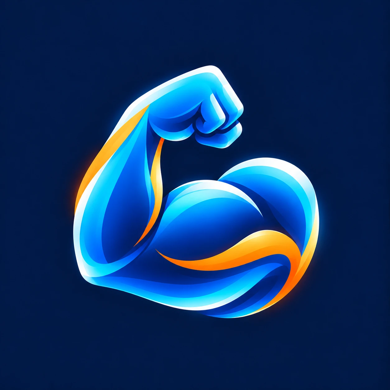 Icono de confianza en azul y naranja