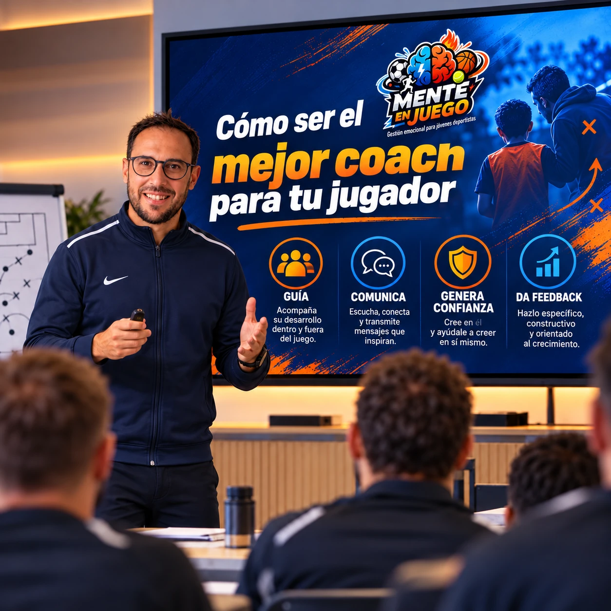 Sesión para entrenadores de un club deportivo