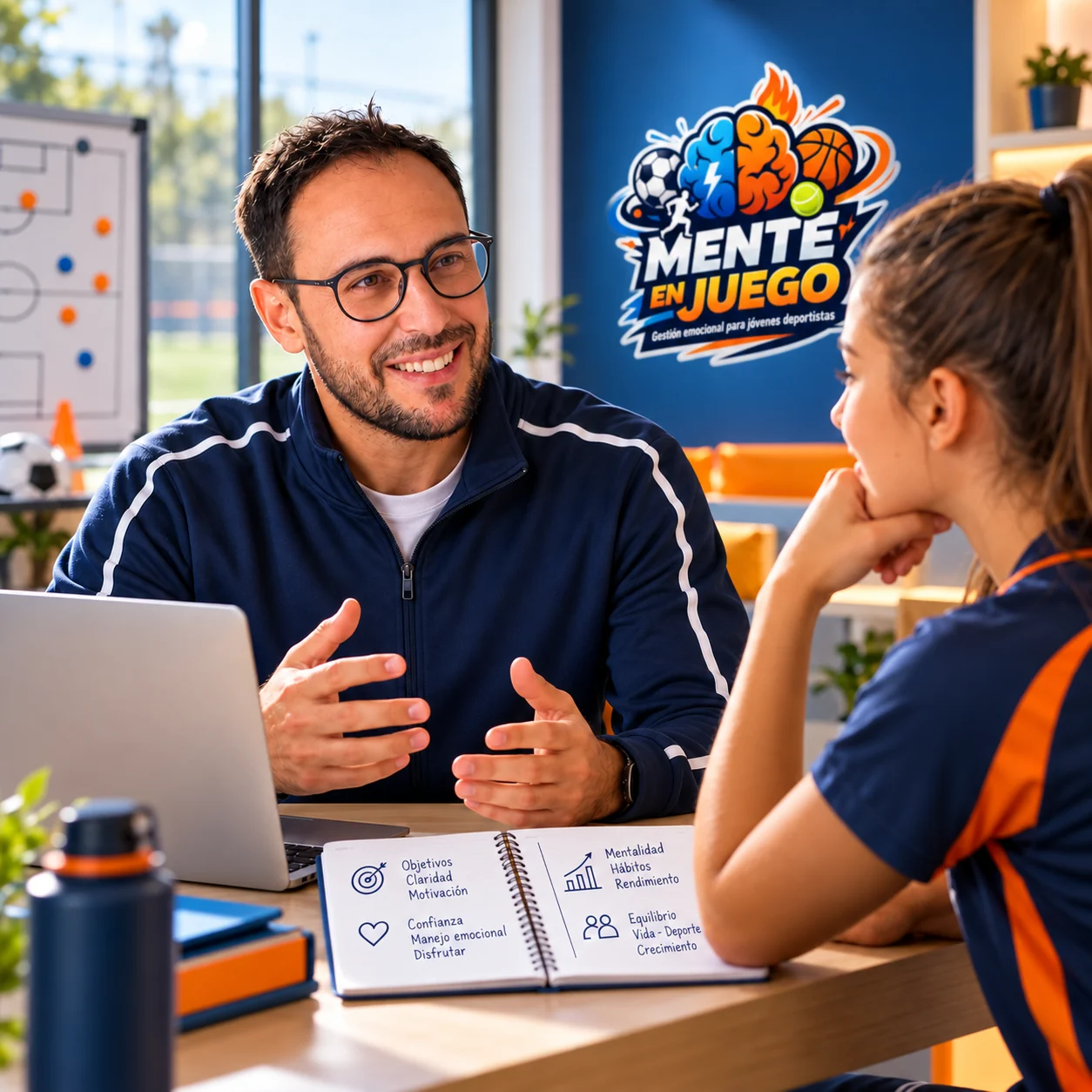 Sesión individual de coaching con una joven deportista