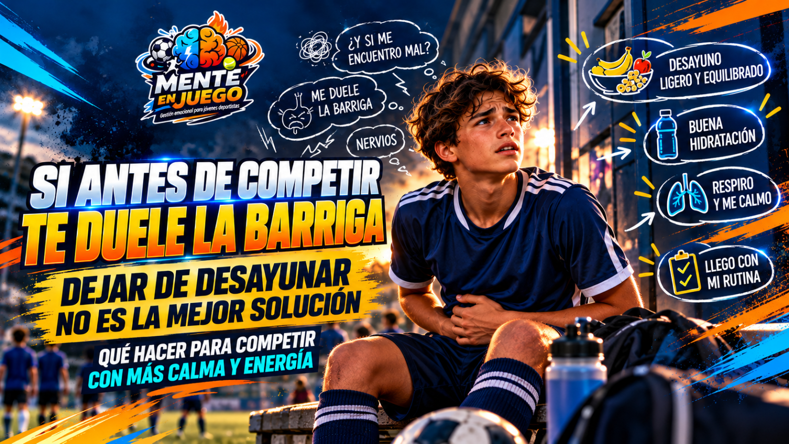 Dolor de barriga antes de competir: ¿es buena idea no desayunar?